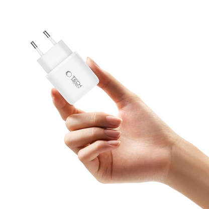 Netzteil mit Lightning-Kabel Tech-Protect NCA20, 20W, 3A, 1 x USB-A - 1 x USB-C, Weiß