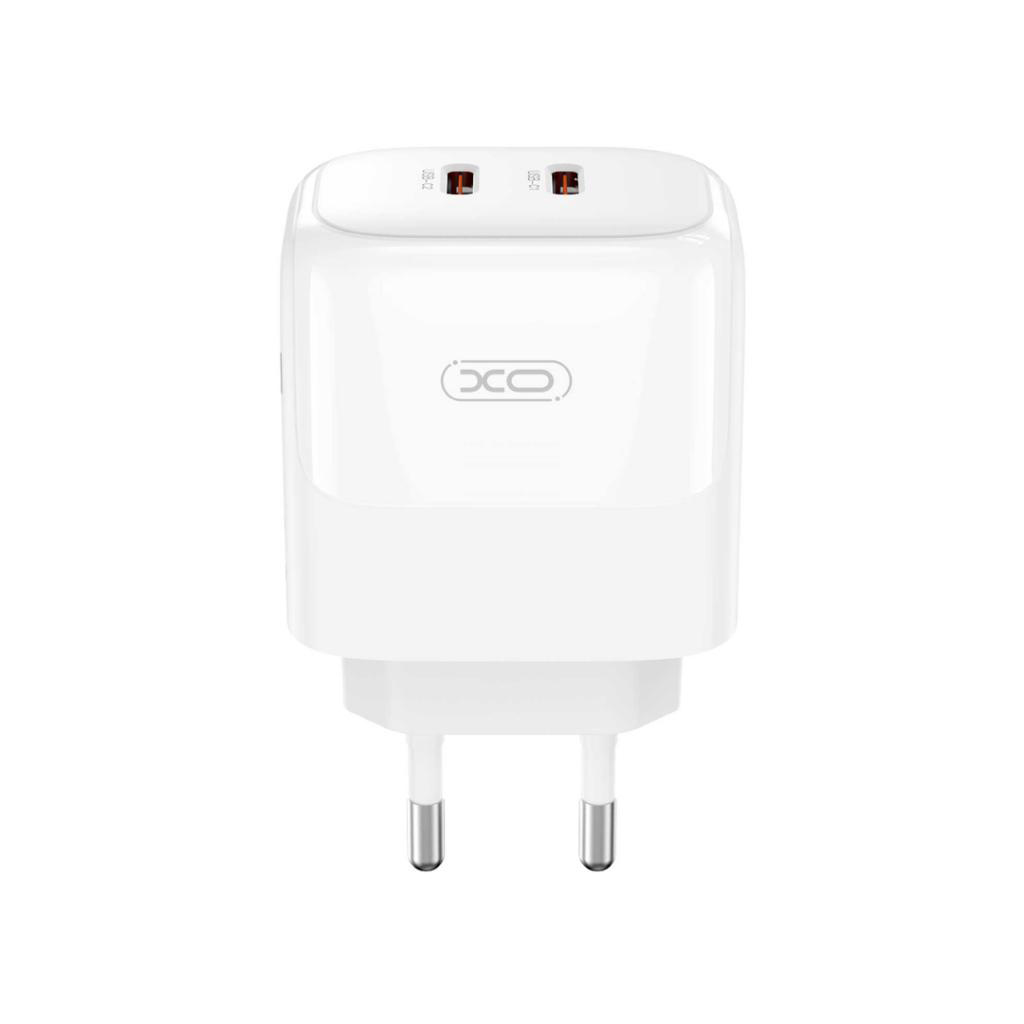 Netzladegerät mit USB-C Kabel XO Design L140, 35W, 3A, 2 x USB-C, Weiß