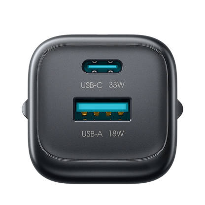 Netzteil mit USB-C-Kabel Joyroom JR-TG7, 33W, 3A, 1 x USB-A - 1 x USB-C, Schwarz