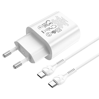 Netzwerkladegerät mit USB-C-Kabel HOCO Jetta N22, 25 W, 3 A, 1 x USB-C, Weiß