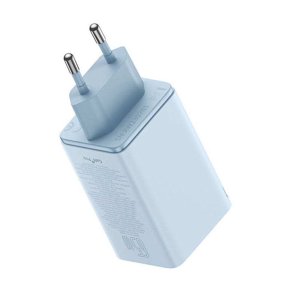 Netzladegerät mit USB-C Kabel Baseus GaN6 Pro, 65W, 3.25A, 2 x USB-A - 2 x USB-C, Blau E0121D00