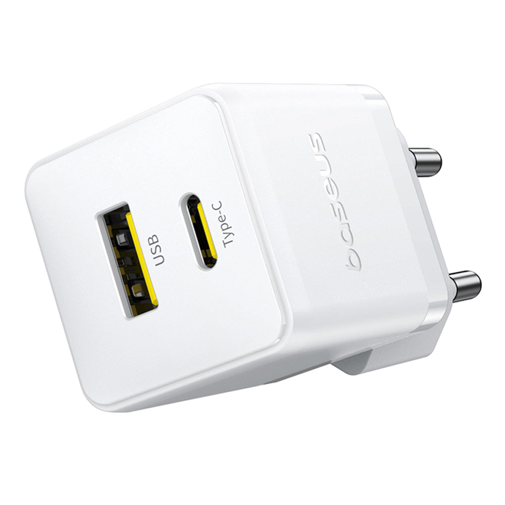 Netzladegerät mit USB-C Kabel Baseus Palm, 30W, 3A, 1 x USB-A - 1 x USB-C, Weiß P1011160A213-01