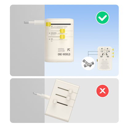 Netzteil mit USB-C-Kabel Baseus Travel EnerCore CG11, 70W, 2 x Steckdose - 1 x USB-C - 2 x USB-A, Weiß E0307E01