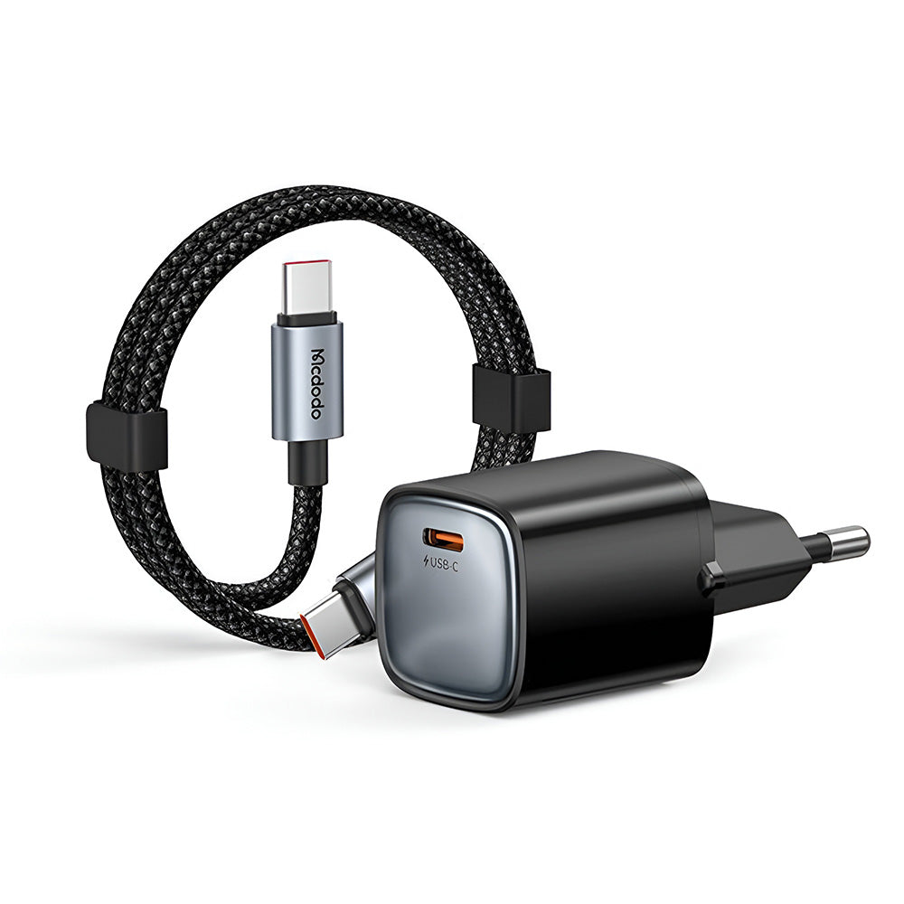 Netzteil mit USB-C-Kabel Mcdodo Nano CH-4433, 45W, 3A, 1 x USB-C, Schwarz