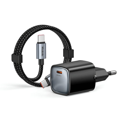 Netzteil mit USB-C-Kabel Mcdodo Nano CH-4433, 45W, 3A, 1 x USB-C, Schwarz