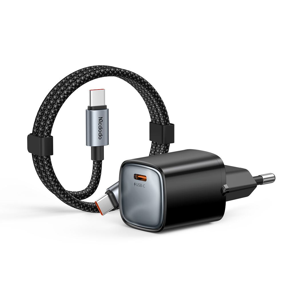 Netzteil mit USB-C-Kabel Mcdodo Nano CH-8262, 65W, 3,25A, 1 x USB-C, Schwarz