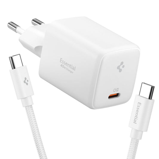 Netzladegerät mit USB-C Kabel Spigen EE451EU Essential, 45W, 3A, 1 x USB-C, Weiß ACH09473