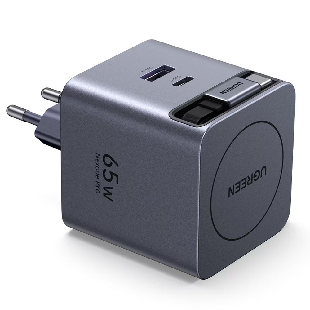 Netzladegerät mit USB-C Kabel UGREEN X614, 45W, 3A, 1 x USB-A - 1 x USB-C, Grau
