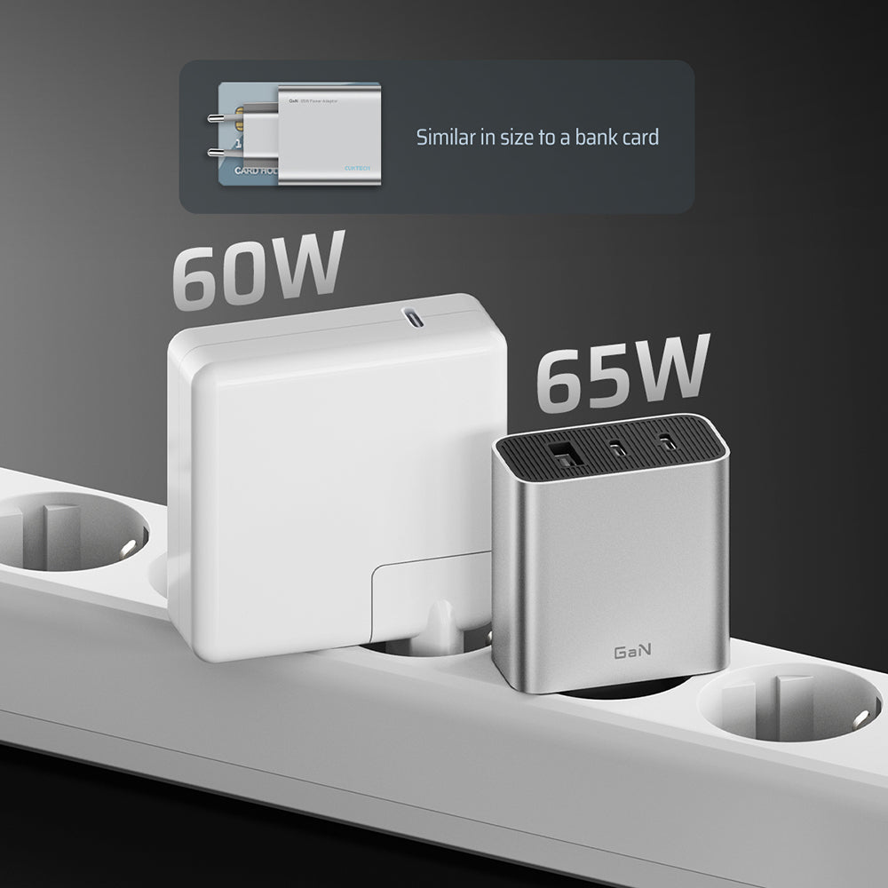 Cuktech Netzladegerät, 65W, 3,25A, 1 x USB-A - 2 x USB-C, Weiß CUK0A15CEUSL