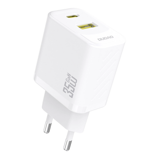 Netzladegerät Dudao A27 Max, 35W, 1 x USB-A - 1 x USB-C, Weiß