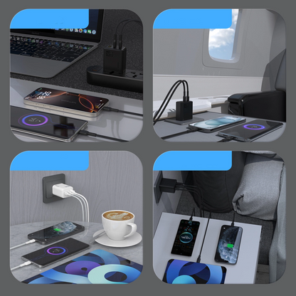 Netzladegerät Dudao A29, 65W, 1 x USB-A - 2 x USB-C, Schwarz