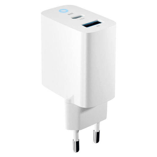 Forever Network Charger TC-06-20AC, 20 W, 3 A, 1 x USB-A – 1 x USB-C, Weiß