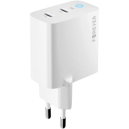 Forever Network Charger TC-06-65CC, 65 W, 3,25 A, 2 x USB-C, Weiß