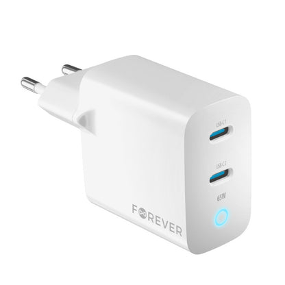 Forever Network Charger TC-06-65CC, 65 W, 3,25 A, 2 x USB-C, Weiß