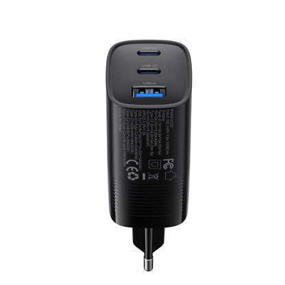 Netzladegerät HAVIT UC20, 65W, 3A, 1 x USB-A - 2 x USB-C, Schwarz