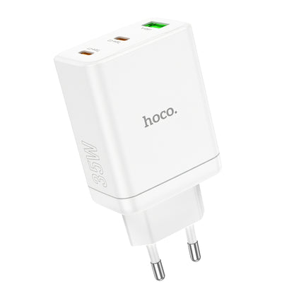 HOCO N33 Netzwerkladegerät, 35 W, 3 A, 1 x USB-A – 2 x USB-C, Weiß