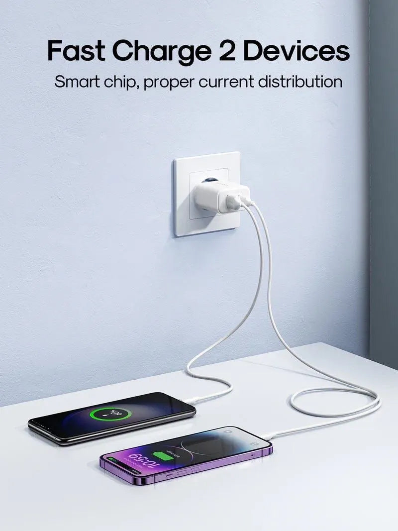 Netzladegerät Joyroom JR-TCF05, 20W, 3A, 1 x USB-A - 1 x USB-C, Weiß