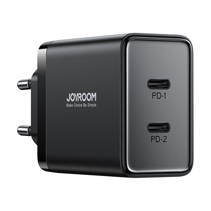 Joyroom Netzwerkladegerät JR-TCF09, 40 W, 3 A, 2 x USB-C, Schwarz