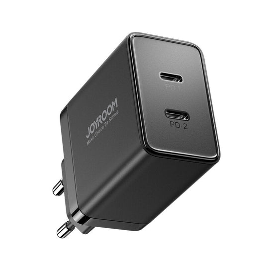 Joyroom Netzwerkladegerät JR-TCF09, 40 W, 3 A, 2 x USB-C, Schwarz