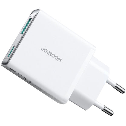 Joyroom JR-TCF14 Power Adapter, 20W, 3A, 1 x USB-A - 1 x USB-C, White