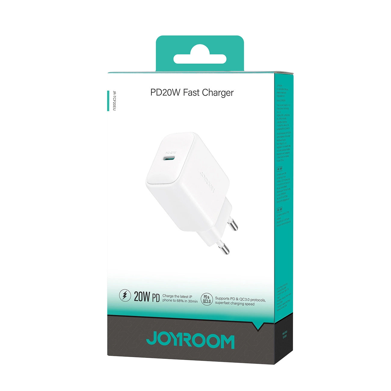 Joyroom JR-TCF20 Network Charger, 20W, 3A, 1 x USB-C, White