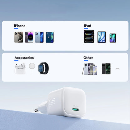 Netzladegerät Joyroom JR-TCG08, 20W, 3A, 1 x USB-C, Weiß