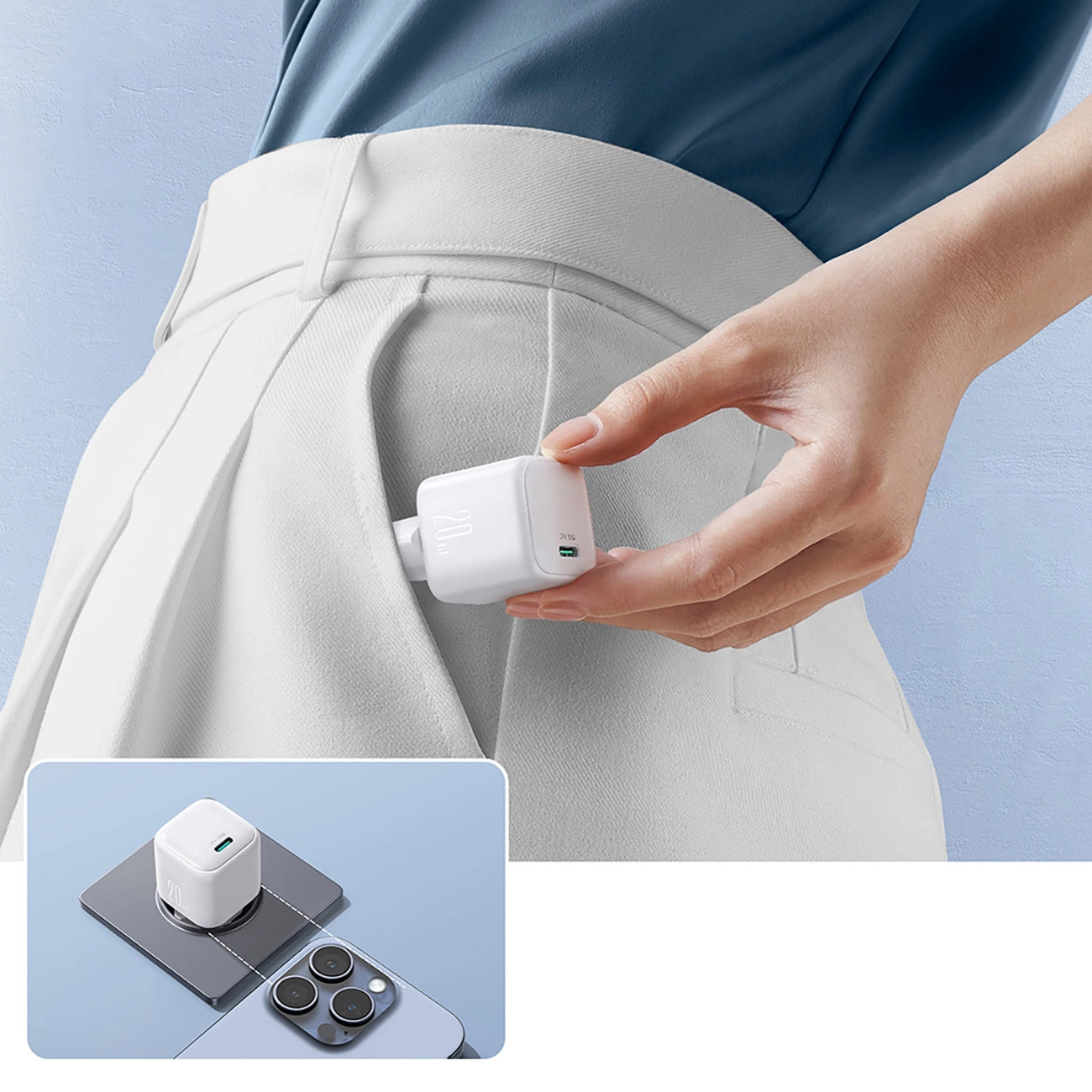 Netzladegerät Joyroom JR-TCG08, 20W, 3A, 1 x USB-C, Weiß
