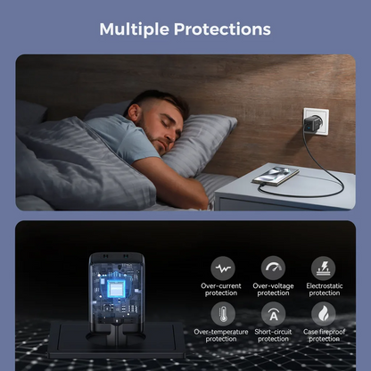 Netzladegerät Joyroom JR-TCG17, 45W, 3A, 2 x USB-C, Schwarz