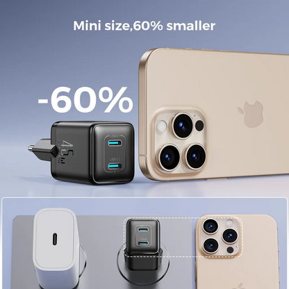 Netzladegerät Joyroom JR-TCG17, 45W, 3A, 2 x USB-C, Schwarz