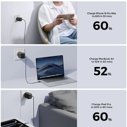 Netzladegerät Joyroom JR-TCG17, 45W, 3A, 2 x USB-C, Schwarz