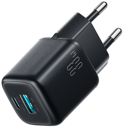 Joyroom JR-TG7 Network Charger, 33W, 3A, 1 x USB-A - 1 x USB-C, Black