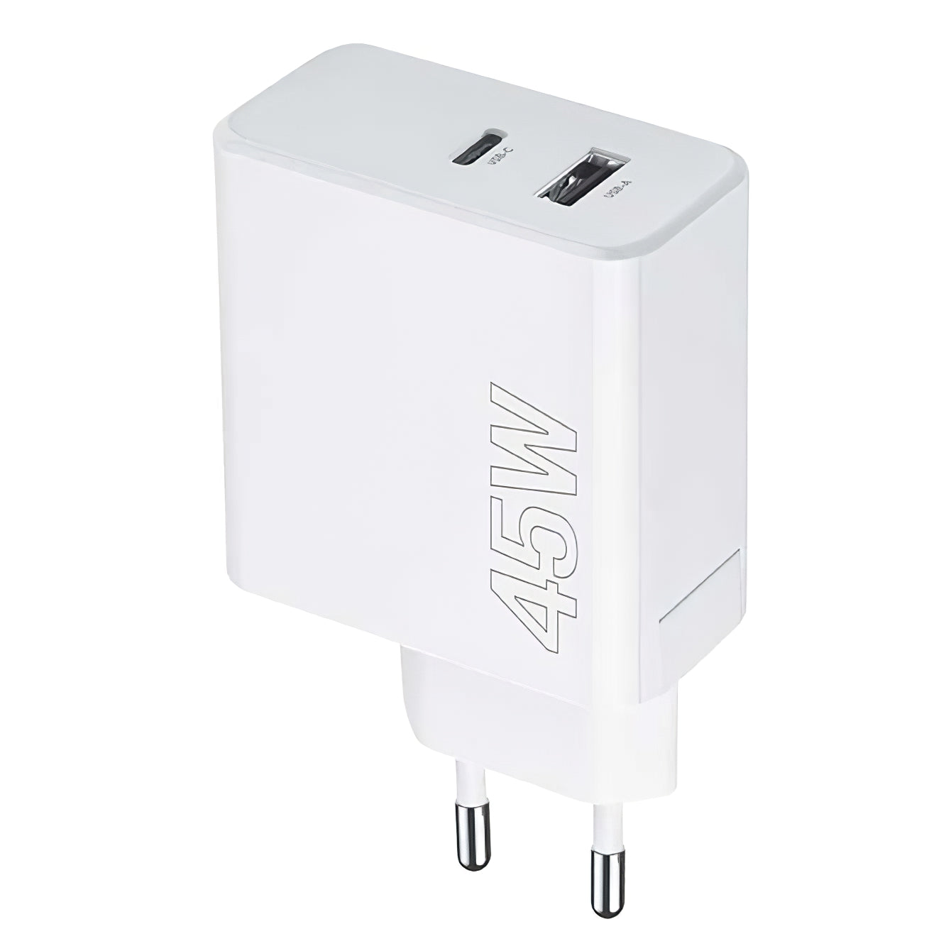 MaXlife Netzwerk-Ladegerät MXTC-07-45AC, 45 W, 3 A, 1 x USB-A – 1 x USB-C, Weiß