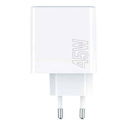 MaXlife Netzwerk-Ladegerät MXTC-07-45AC, 45 W, 3 A, 1 x USB-A – 1 x USB-C, Weiß