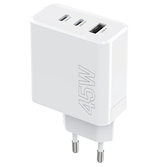 MaXlife Netzwerk-Ladegerät MXTC-07-45ACC, 45 W, 3 A, 1 x USB-A – 2 x USB-C, Weiß