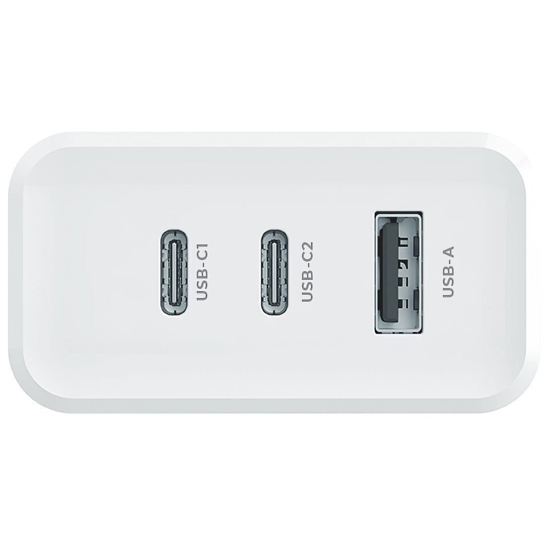 MaXlife MXTC-07-45ACC Power Adapter, 45W, 3A, 1 x USB-A - 2 x USB-C, White