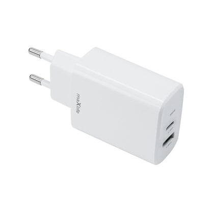 MaXlife Netzwerk-Ladegerät MXTC-10-30AC, 30 W, 3 A, 1 x USB-A – 1 x USB-C, Weiß