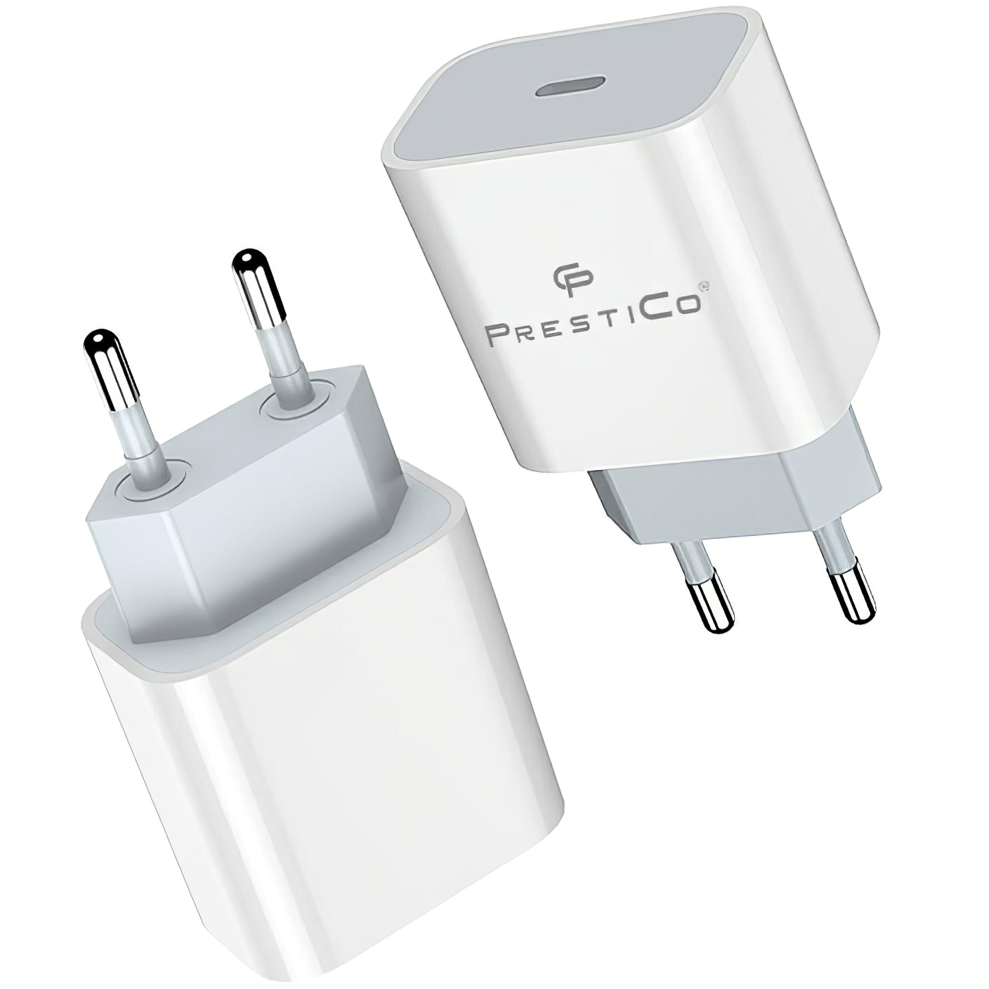 Prestico F8A Box-Netzwerkladegerät, 20 W, 3 A, 1 x USB-C, Weiß