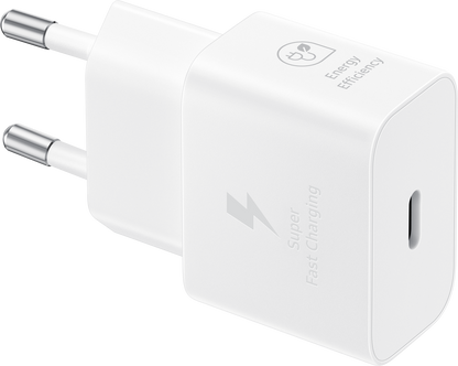 Samsung Network Charger, 25W, 3A, 1 x USB-C, White EP-T2510NWEGEU