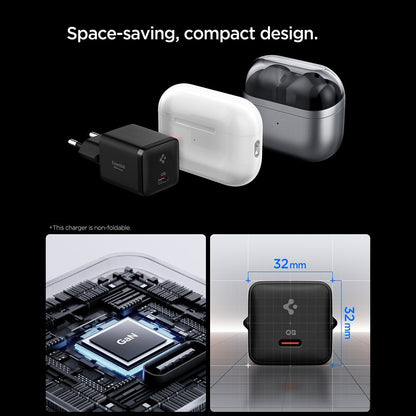 Spigen Netzladegerät EE301EU Essential, 30W, 3A, 1 x USB-C, Schwarz ACH09493