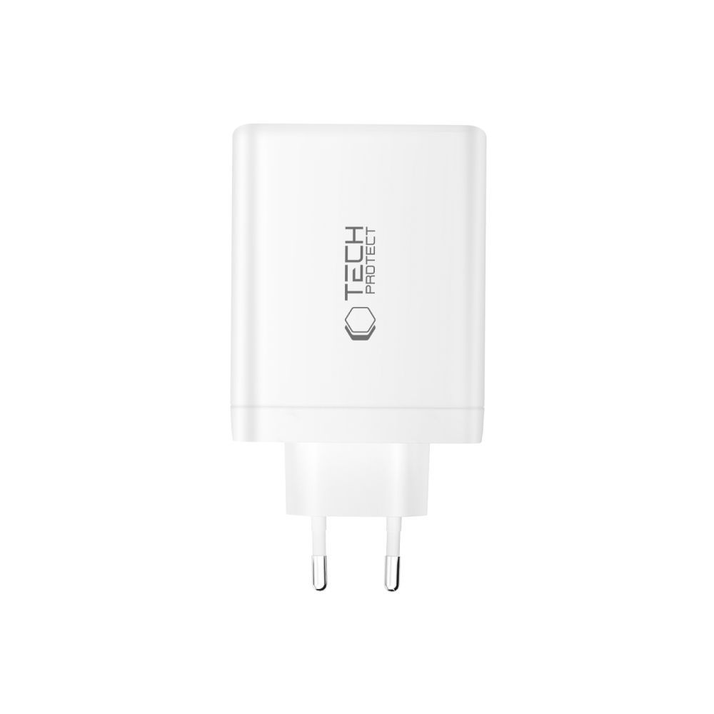 Netzladegerät Tech-Protect NC140W-GAN, 140W, 5A, 1 x USB-A - 3 x USB-C, Weiß