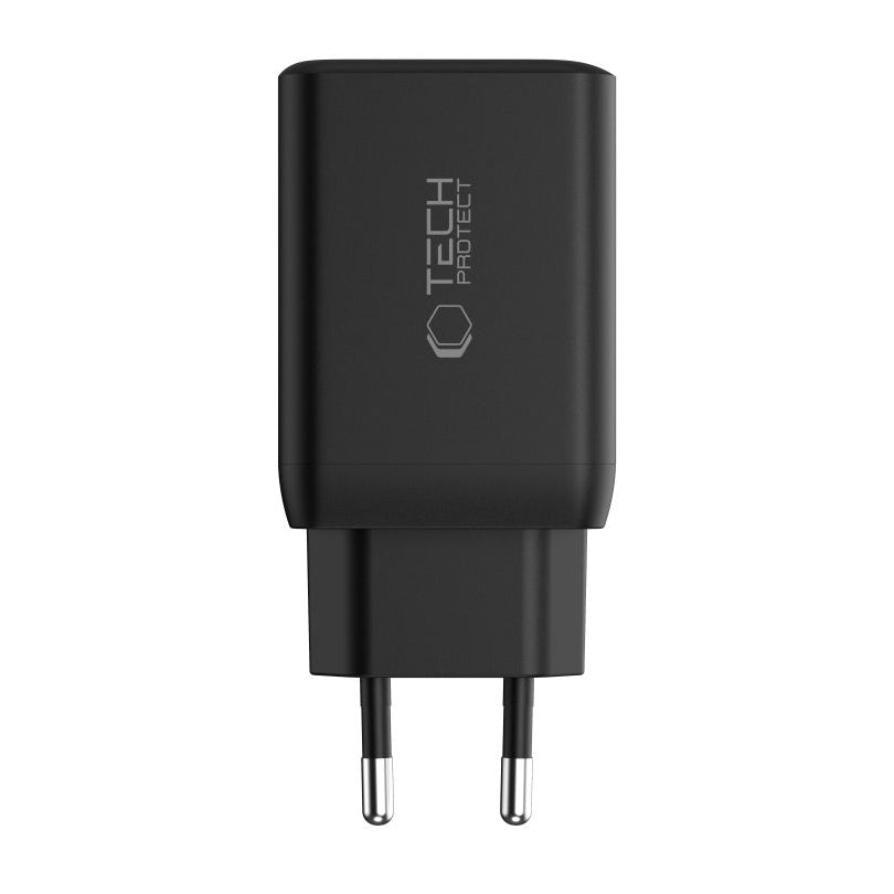 Netzwerkladegerät Tech-Protect NC45W, 45 W, 3 A, 2 x USB-C, Schwarz