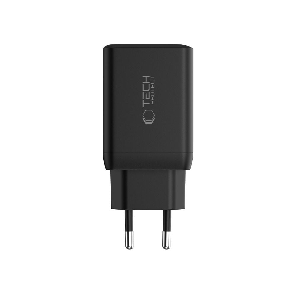 Netzwerkladegerät Tech-Protect NC45W, 45 W, 3 A, 2 x USB-C, Schwarz