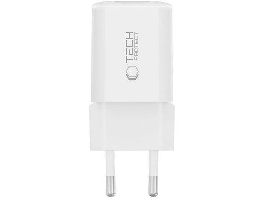 Netzladegerät Tech-Protect NCM33W, 33W, 3A, 1 x USB-A - 1 x USB-C, Weiß