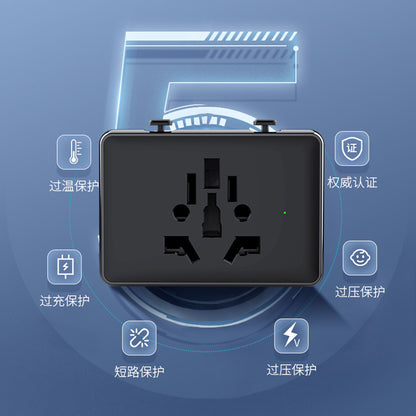 Netzladegerät Techsuit HHT203A Travel, 20W, 3A, 2 x USB-A - 2 x USB-C, Schwarz