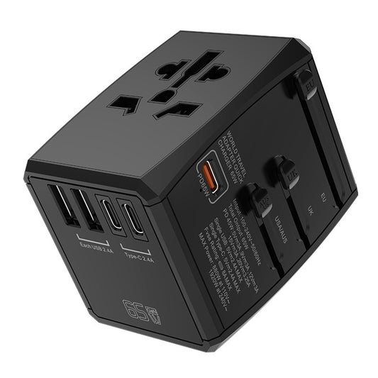 Netzladegerät Techsuit HHT906 Travel, 65W, 3.25A, 2 x USB-A - 2 x USB-C, Schwarz