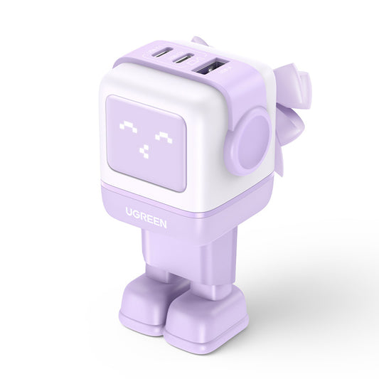 UGREEN CD361 Uno Netzladegerät, 65W, 3.25A, 1 x USB-A - 2 x USB-C, Lila