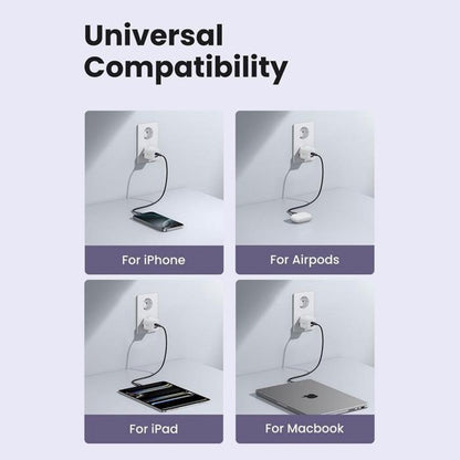 UGREEN X516 Netzladegerät, 30W, 3A, 1 x USB-A - 1 x USB-C, Schwarz