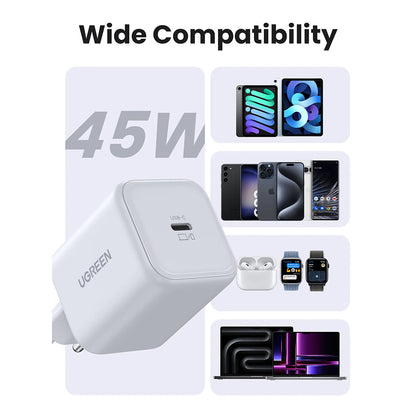UGREEN Netzladegerät X524 (65053), 45W, 3A, 1 x USB-C, Weiß