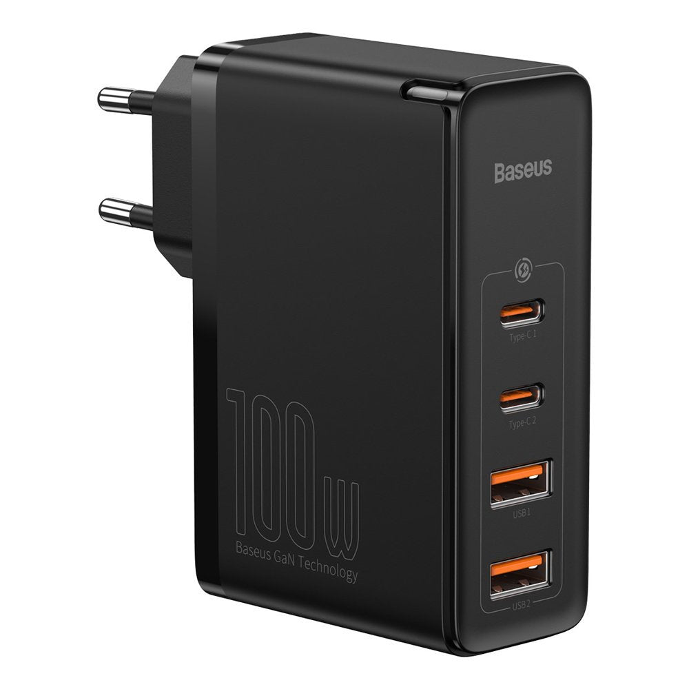 Baseus GaN2 Pro Netzwerkladegerät, 100 W, 5 A, 2 x USB-A – 2 x USB-C, Schwarz CCGAN2P-L01