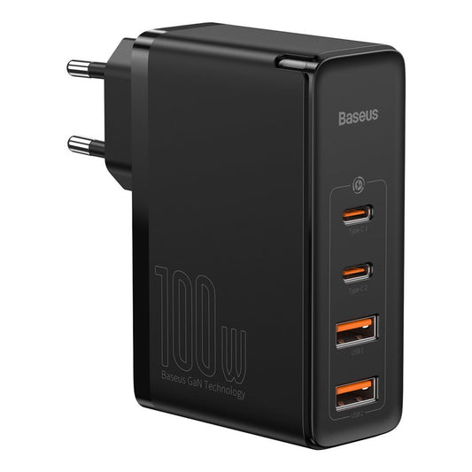 Netzwerk-Ladegerät Baseus GaN2 Pro, 100W, 5A, 2 x USB-A - 2 x USB-C, Schwarz CCGAN2P-L01